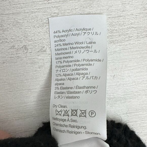 J.Crew Cocoon Sweater Blazer Jacket Women S Black Single Breasted Wool Alpaca - Picture 10 of 16